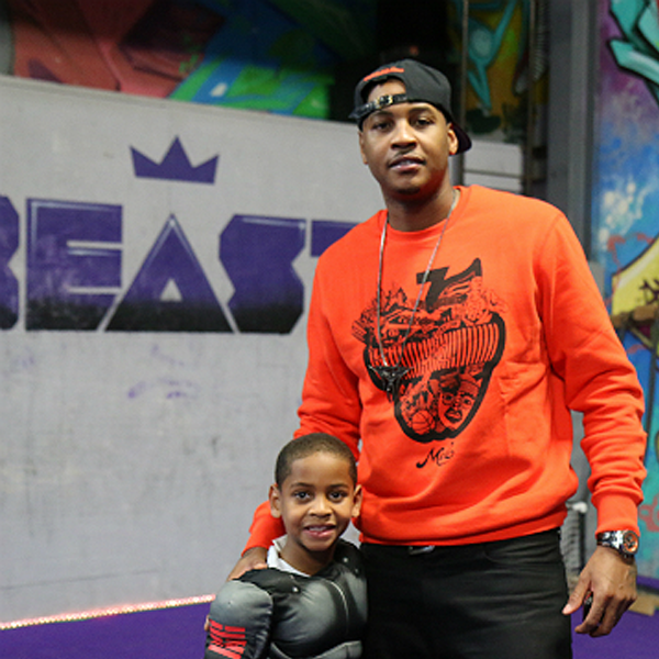 Carmelo Anthony and his son